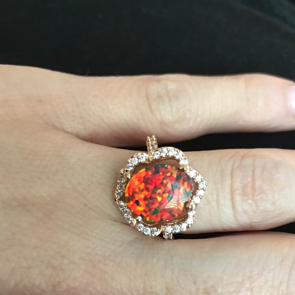 Fire Opal Ring