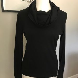 Black Cowl-neck Thermal Top