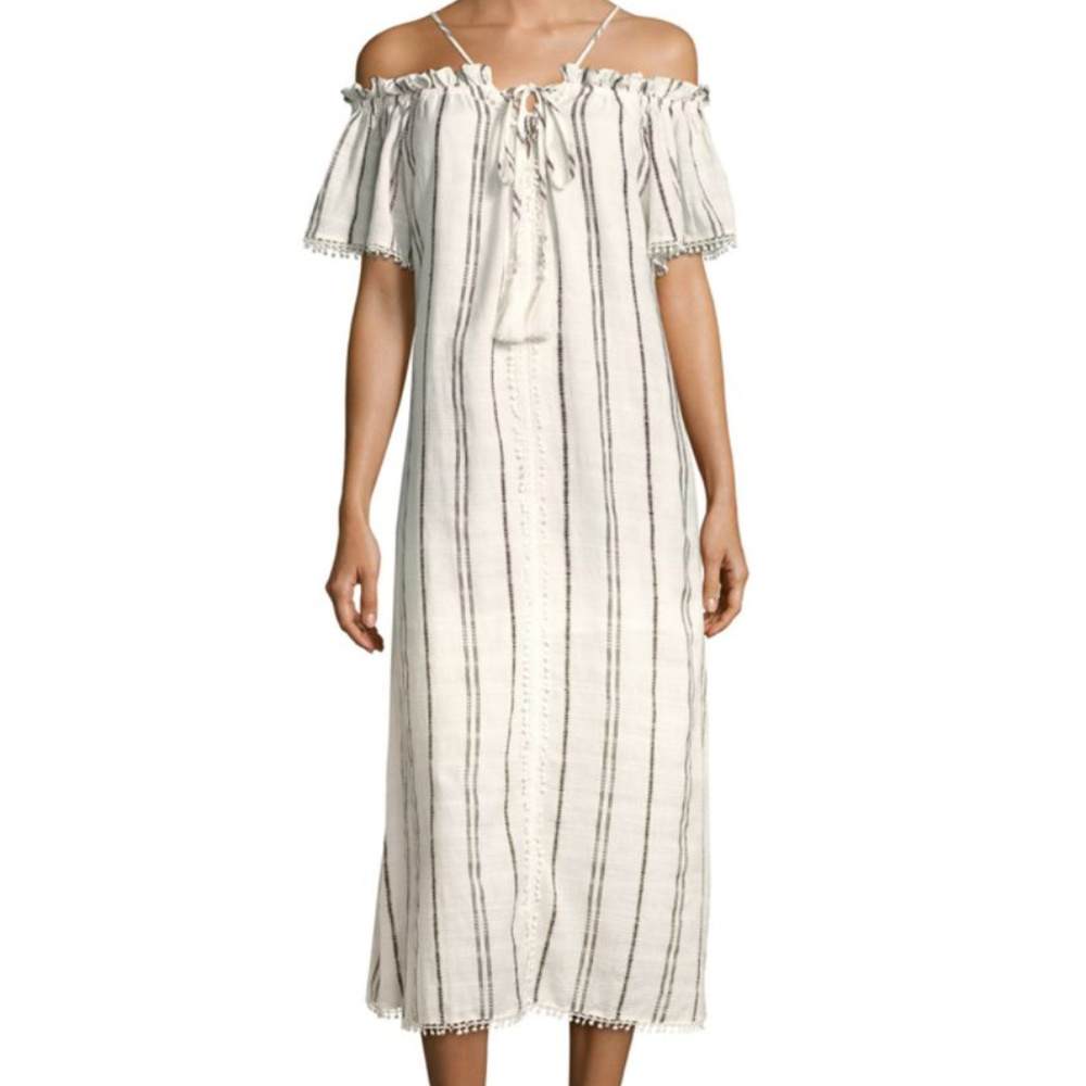 Red Carter Cotton Striped Dress