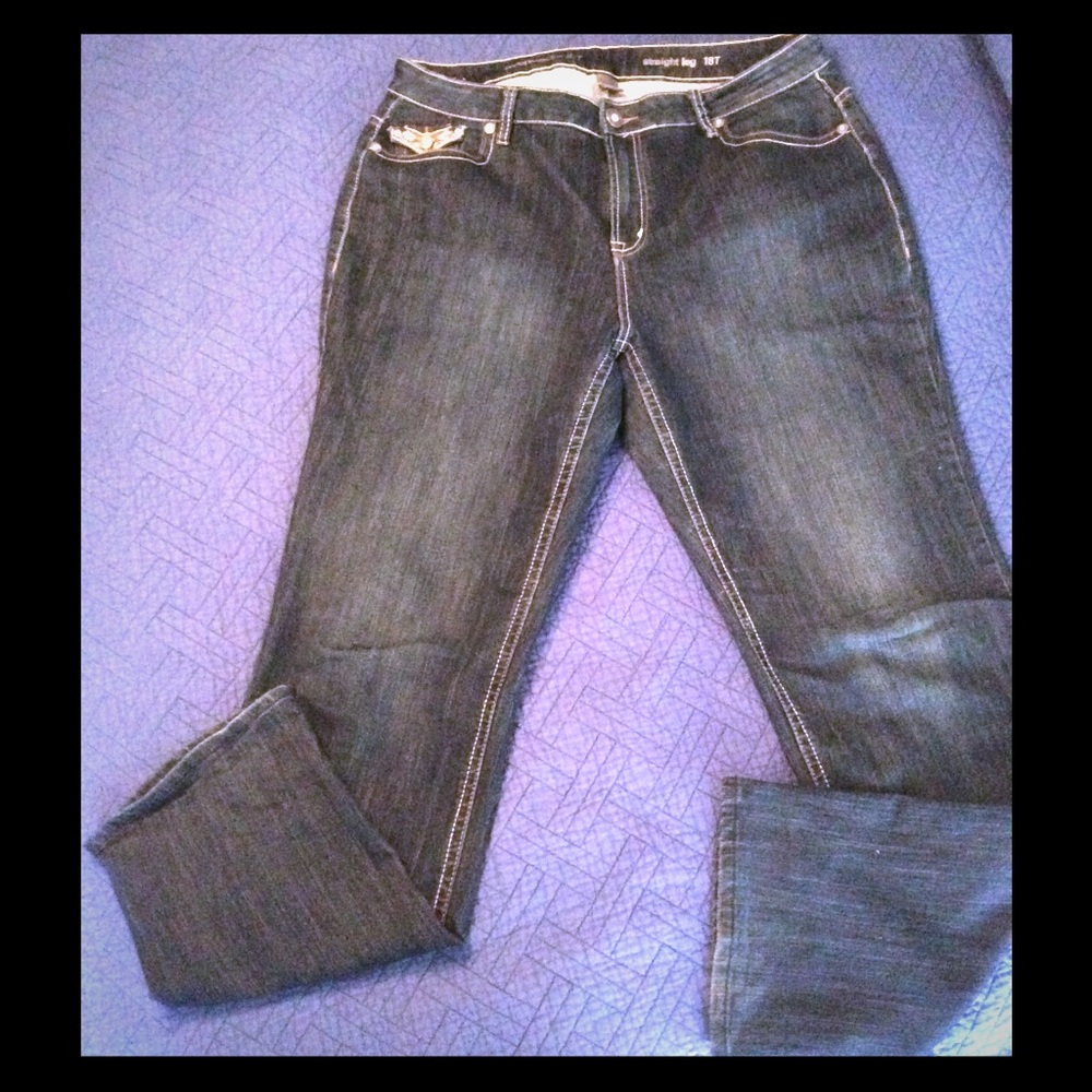 Avenue straight leg 18T jeans, blue