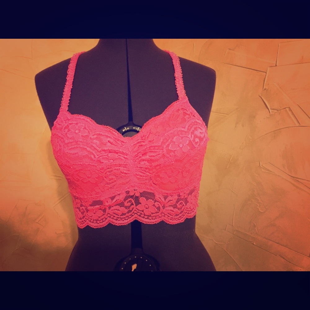 Neon pink bralette