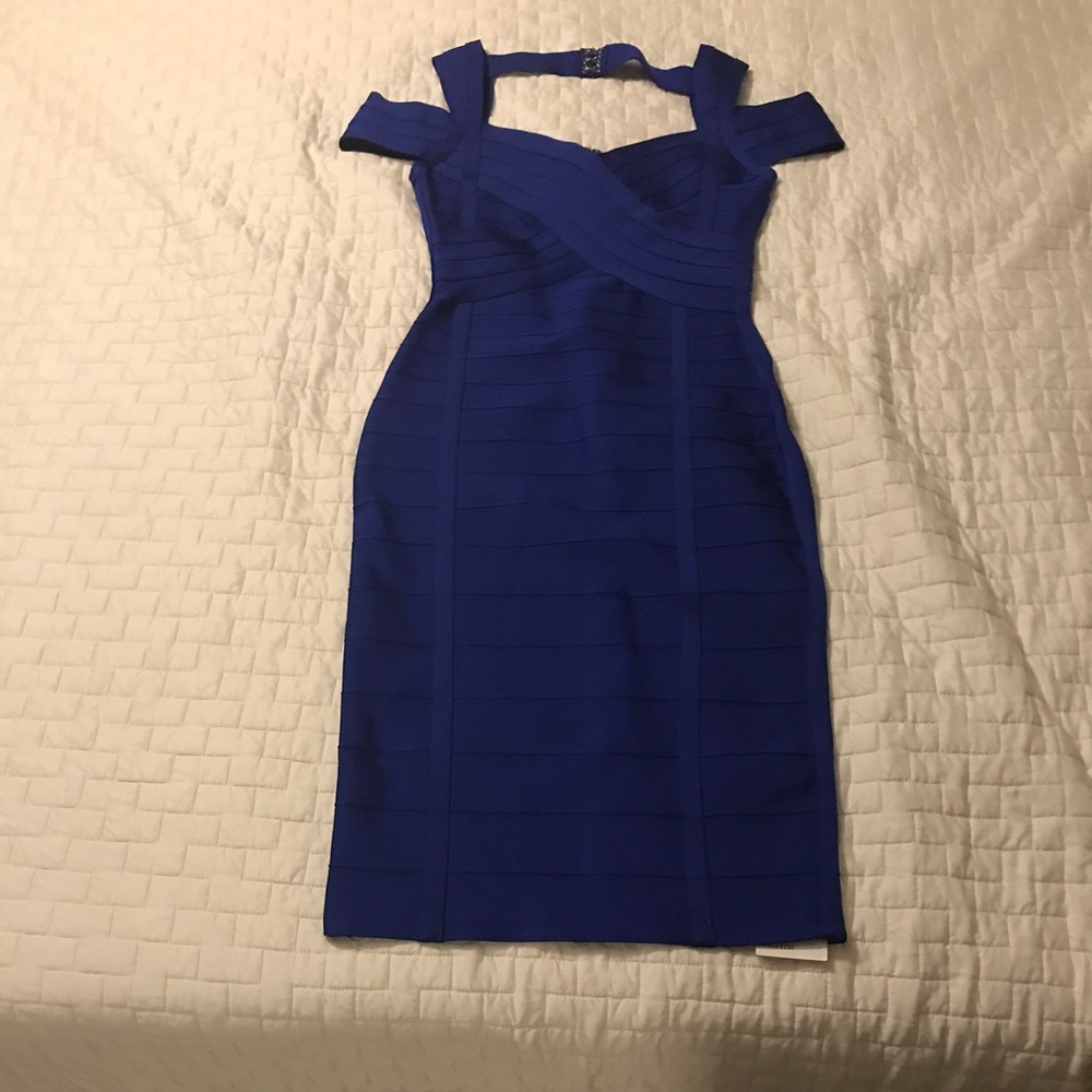 Bandage off shoulder dress