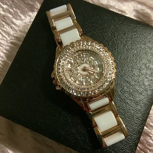 Sparkling gold watch