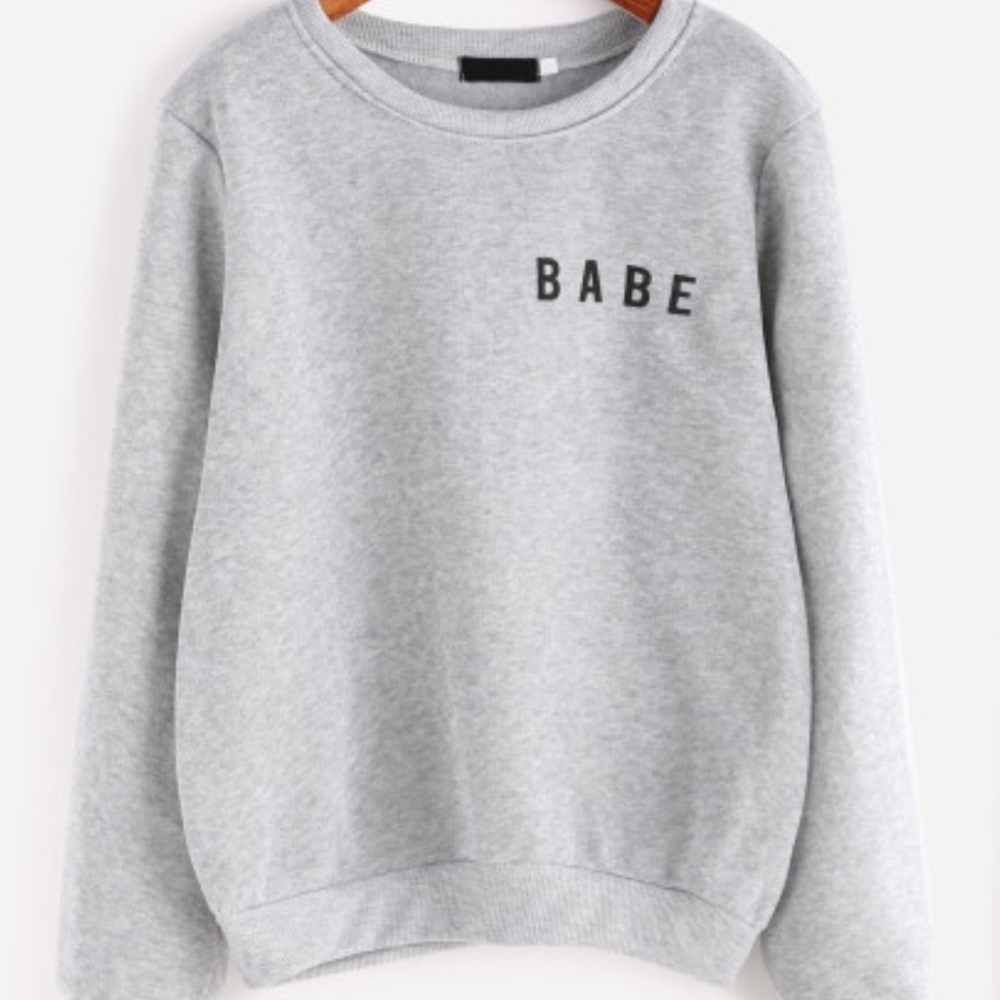 Gray logo sweater