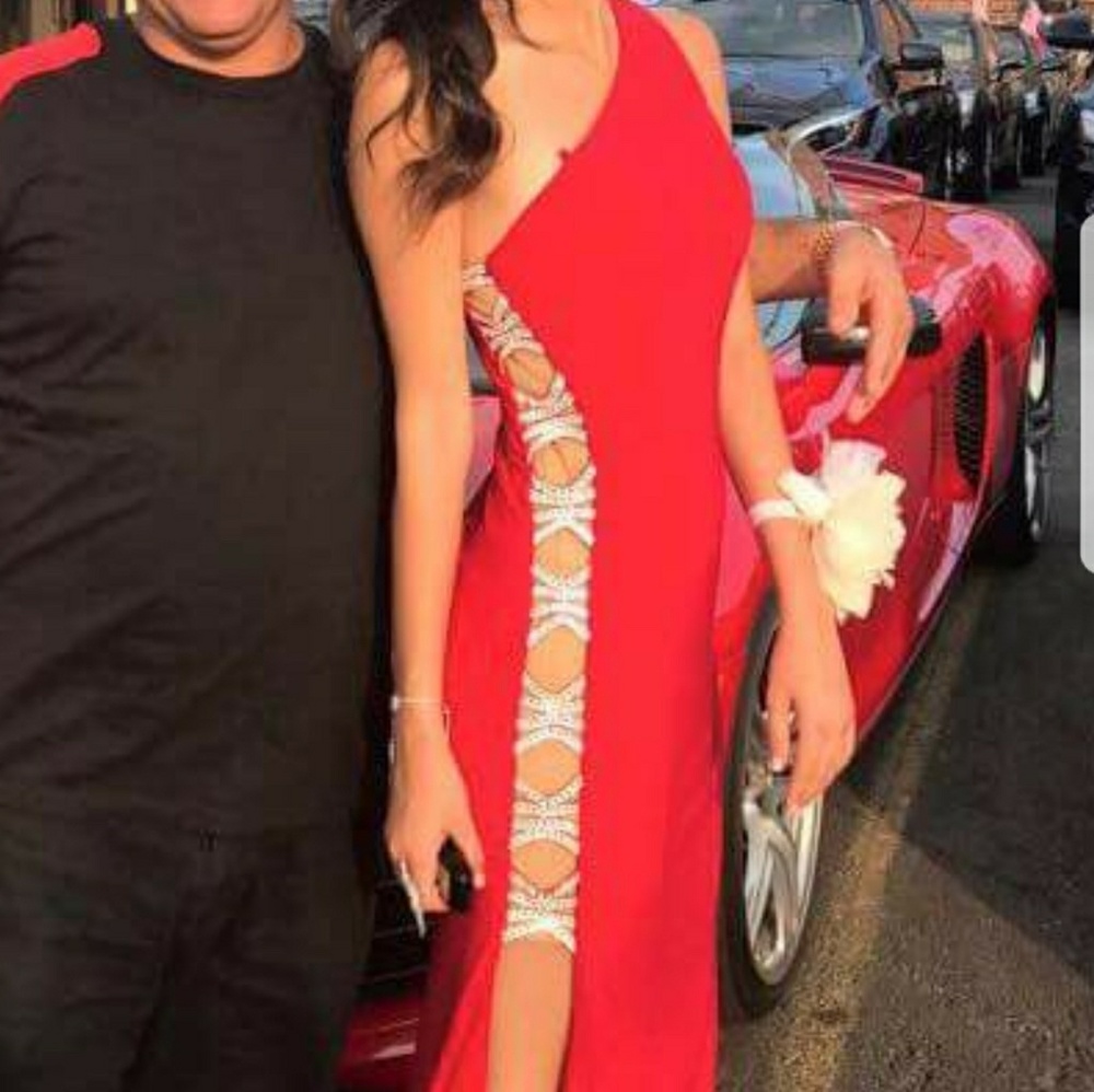 Red jovani dress