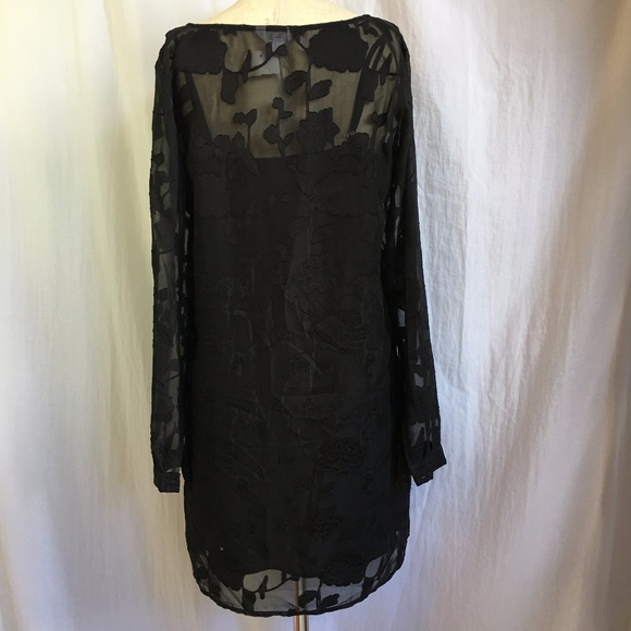 SOLD!!BB Dakota Layered Sheer Floral Overlay Dress - Picture 7 of 8