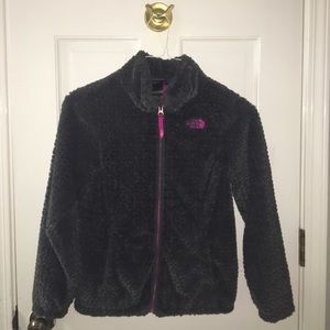 grey and purple north face