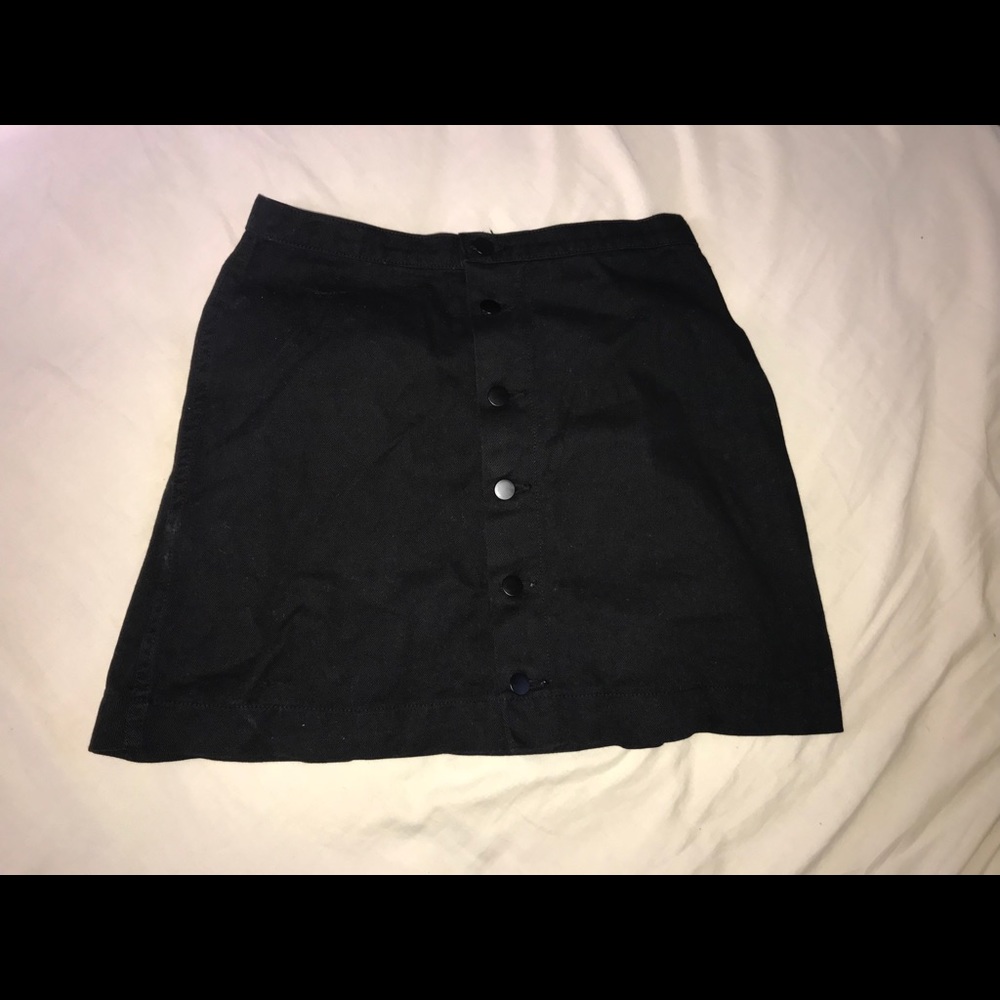AMERICAN APPAREL DENIM BUTTON SKIRT (PRE-GILDAN)
