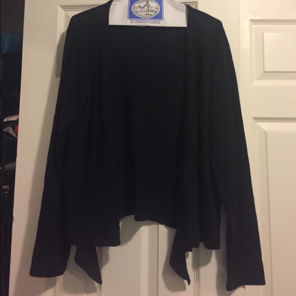 Open cardigan sweater