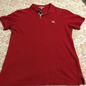 Red Burberry Polo