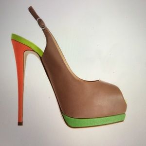Giuseppe Zanotti Fluorescent Platform Slingback