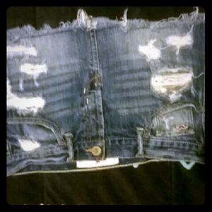 Hollister distressed denim skirt