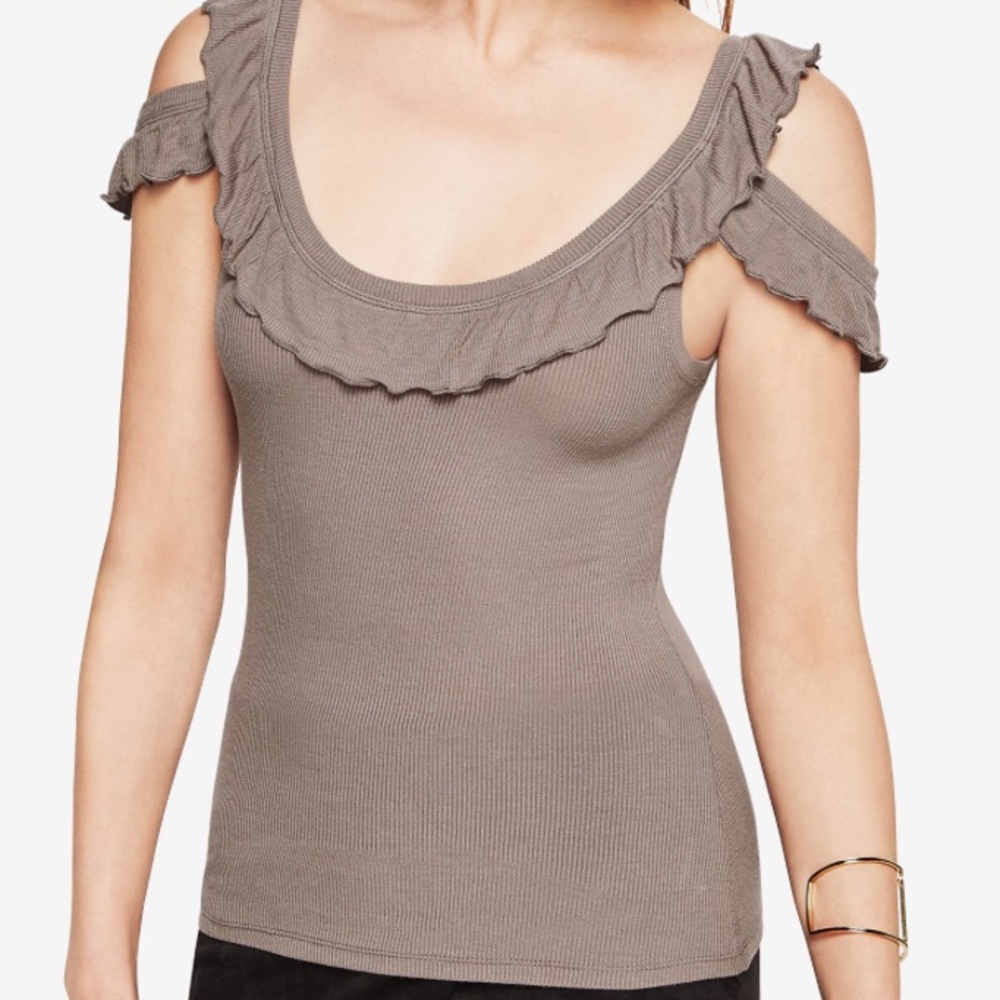 BCBG "Peri" cold-shoulder tank.