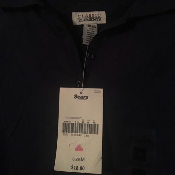 NWT Navy Polo Size Medium 10-12 - Picture 4 of 6