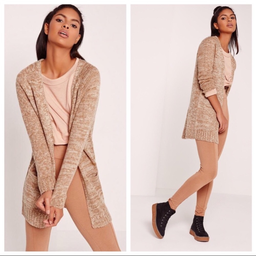 Missguided pink cardigan sweater duster