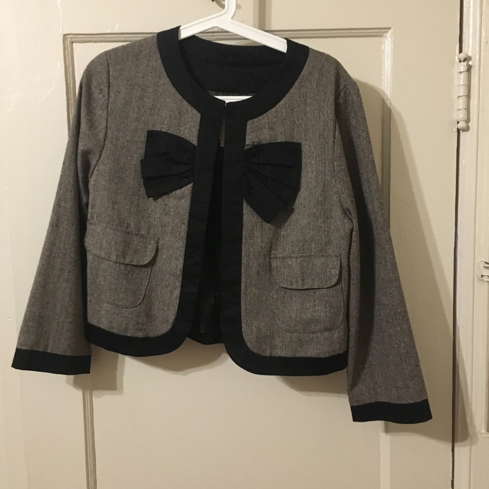 Bow and arrow bow front tweeted Blazer jacket