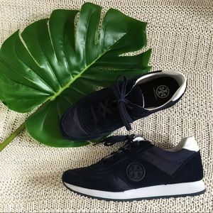 Tory Burch Navy Blue Sneakers