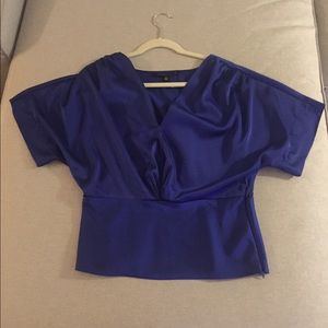 Silky blue top
