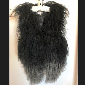 Real Ombré Llama Wool Vest with Center Hook