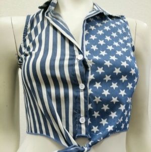 Flag print shirt