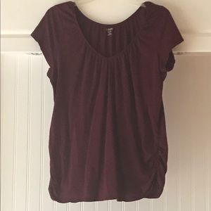Maroon Maternity/ nursing shirt from Motherhood.