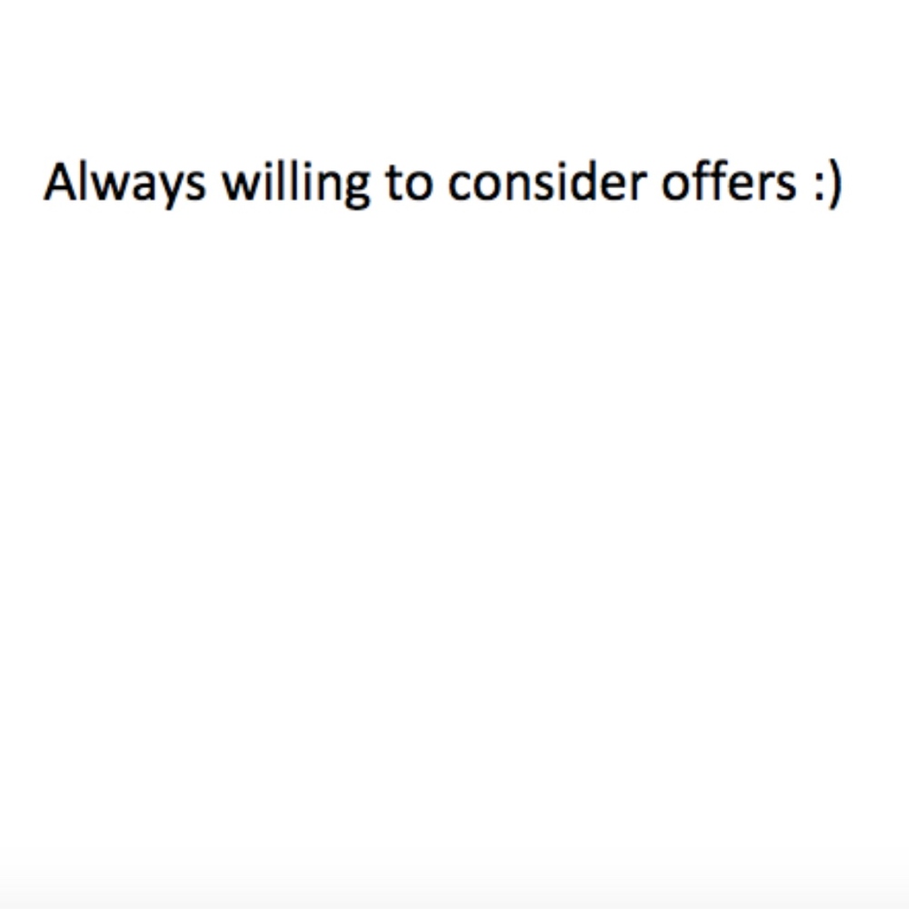 Make me an offer!
