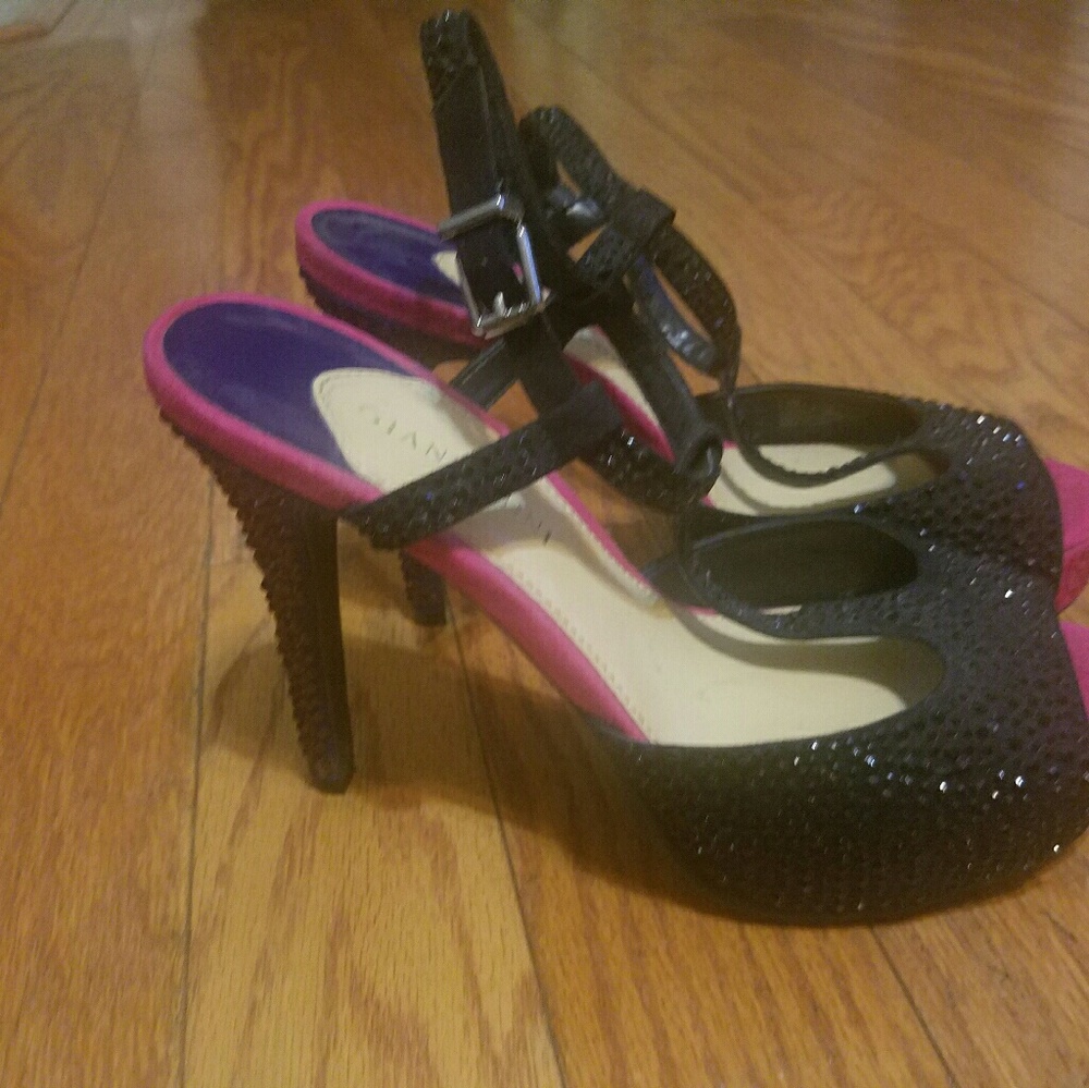 Black Multi color sandal