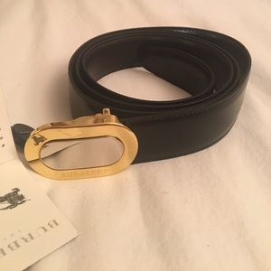 NWT Burberry- black calfskin belt