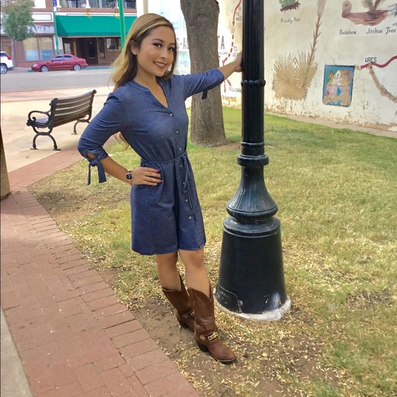 Denim Look Shirt Dress~Host Pick~On SALE❗️ - Picture 2 of 6