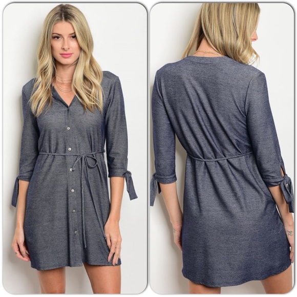 Denim Look Shirt Dress~Host Pick~On SALE❗️ - Picture 5 of 6