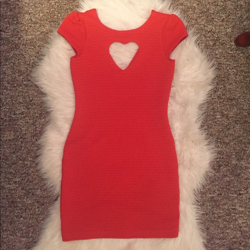 Heart Cut-out Bodycon Dress
