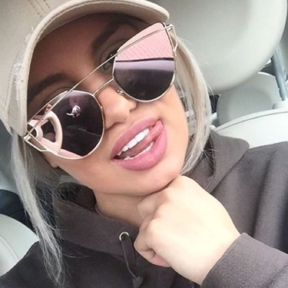 Pink & Gold "Glenda" Cat Eye Sunglasses