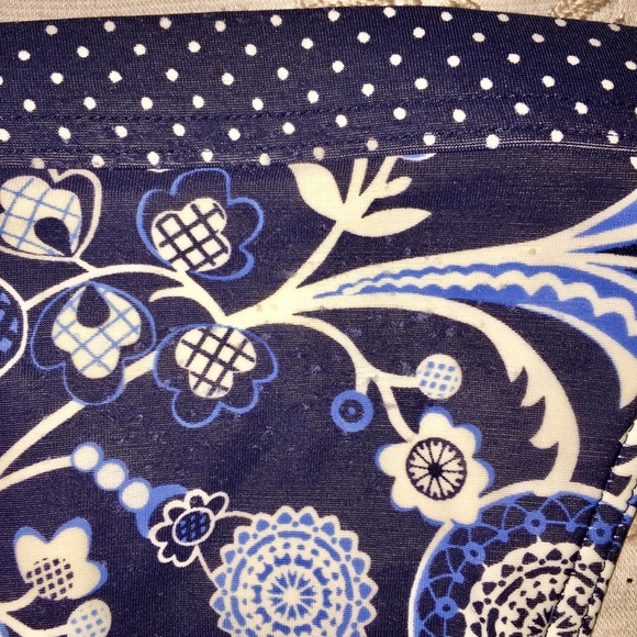 LOFT navy blue polka dot and floral bikini bottom - Picture 5 of 5
