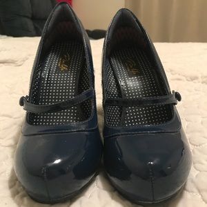 PinUp Couture Mary Jane Pumps (Navy)
