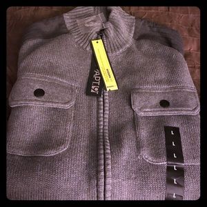 Men grey cardigan sweater