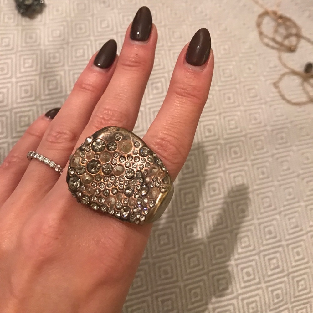 Alexis Bittar textures crystal ring