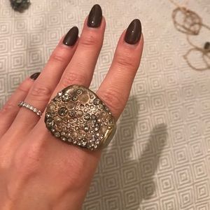 Alexis Bittar textures crystal ring