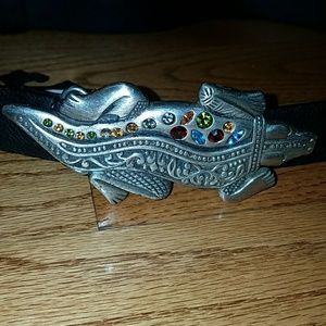 Leather belt new Chico's with Aligator