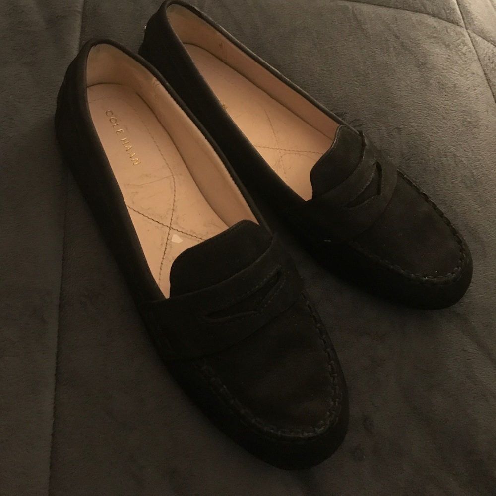 Black Suede Cole Haan Loafers