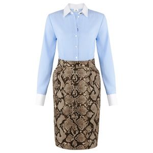 NWT Altuzarra for Target Blue/python print dress