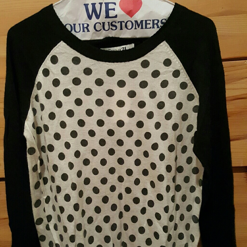 Brand new forever 21 polka sweater