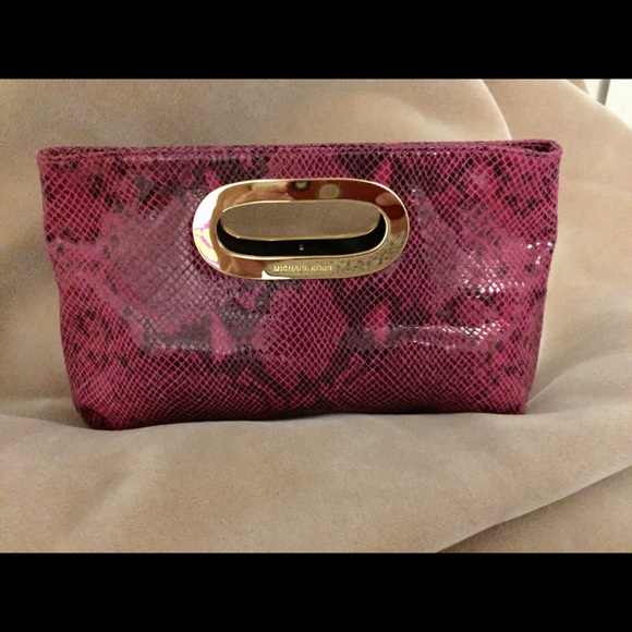 Michael Kors snakeskin clutch