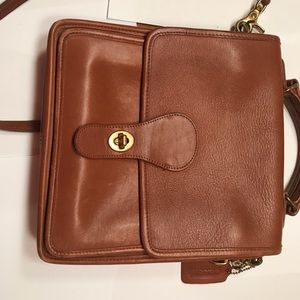 Vintage Coach Station Bag 5130 Brown Leather Purse