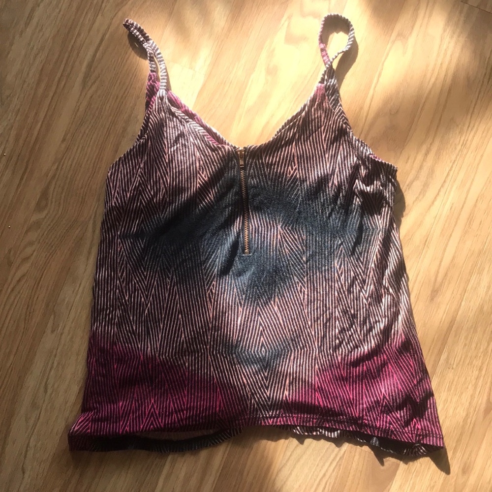Urban Outfitters Retro Pink Zipper Tank