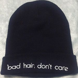 Bad hair don't care beanie