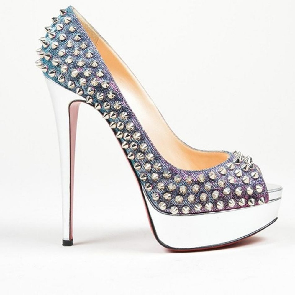 BLUE, PINK AND SILVER CHRISTIAN LOUBOUTIN
