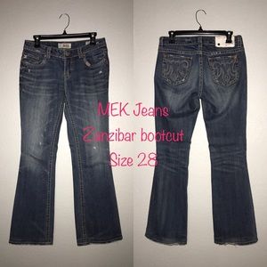 PriceDrop MEK Jeans. Size 28, Zanibar Bootcut