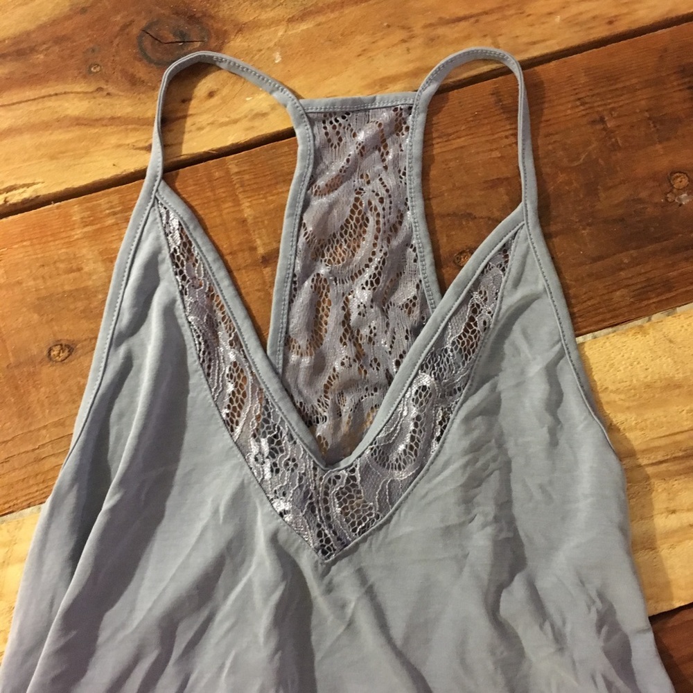 NWOT Light blue Lacey racerback tank!