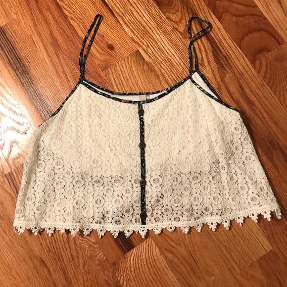 Paper Crane Tops - Lace crop top