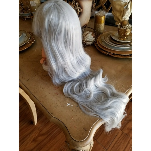 White ChiffonGray Beauty Wig main image 5
